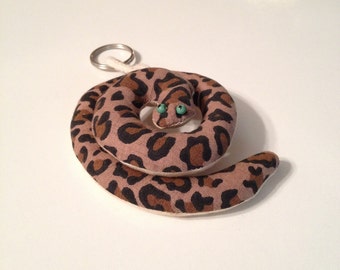 3 OPTIONS - Fabric Snake keychain, ornament, accessory
