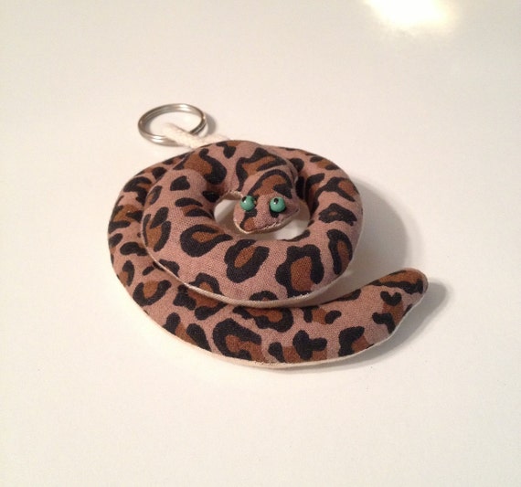 3 OPTIONS Fabric Snake Keychain Ornament Accessory Etsy