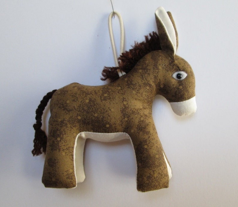 Fabric Donkey Keychain Ornament Accessory Etsy