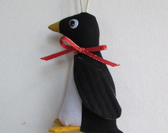 Fabric Penguin keychain, ornament, accessory