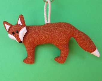 Fabric Fox keychain, ornament, accessory