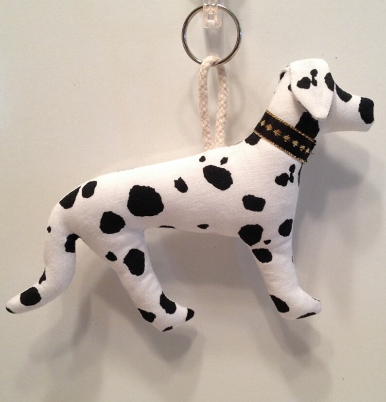 Fabric Dalmatian Dog keychain ornament accessory Etsy