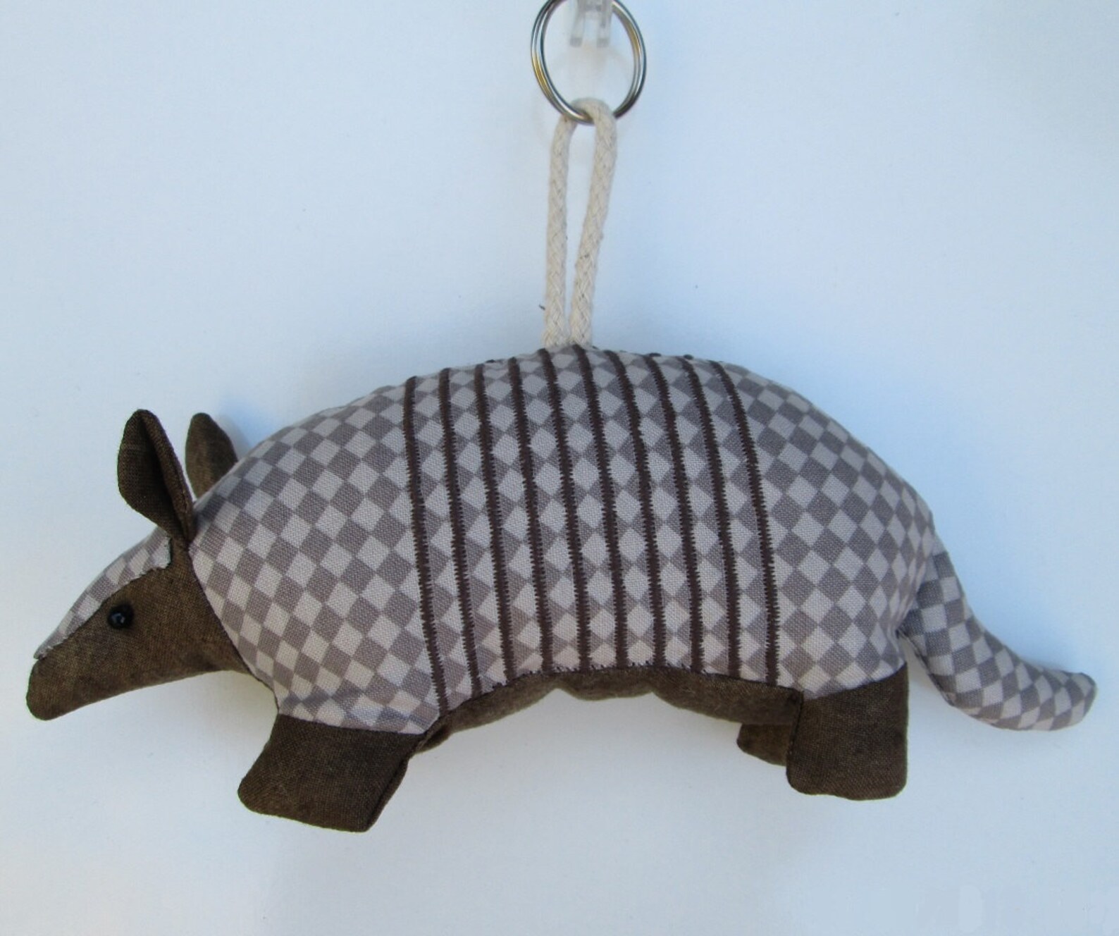 2 SIZES Fabric Armadillo Keychain Ornament Accessory Etsy