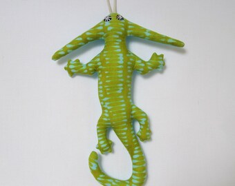 Fabric Diplocaulus Dinosaur keychain, ornament, accessory