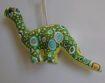 Fabric Apatosaurus Dinosaur keychain, ornament, accessory