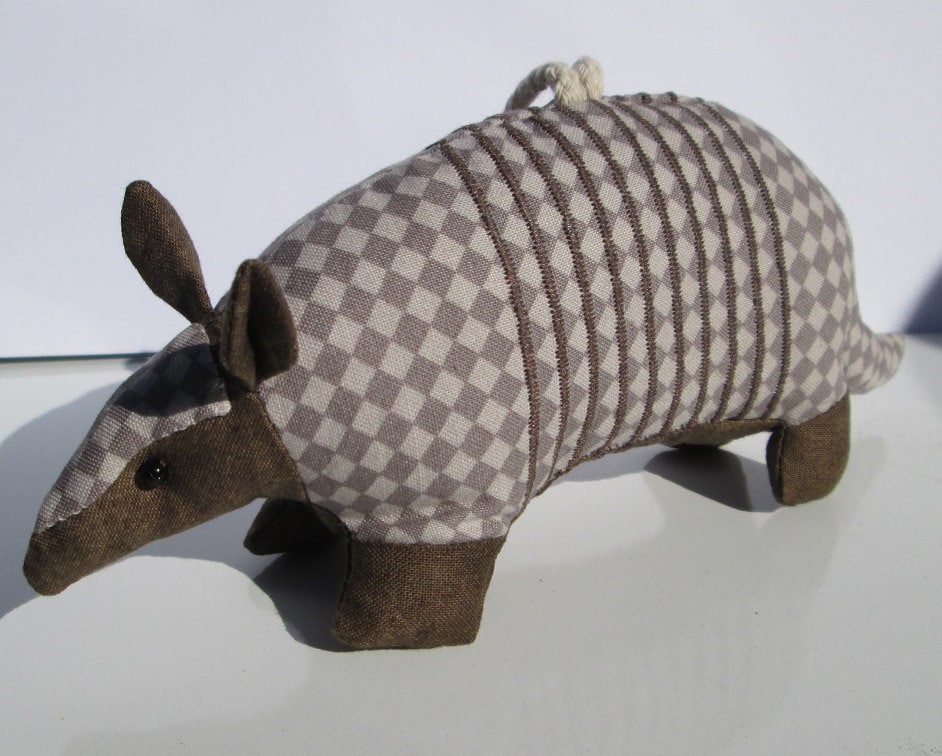 2 SIZES Fabric Armadillo Keychain Ornament Accessory Etsy