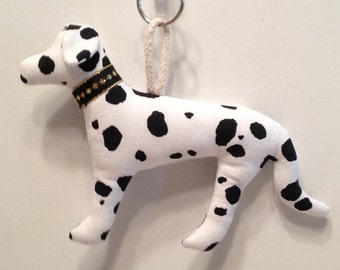 Fabric Dalmatian Dog keychain, ornament, accessory