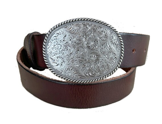 thumbnail image 2 of HILASON Western Genuine Leather Belt - Handmade Full Grain Tooled Beaded Cowboy Belt For Men & Women 2 of 12