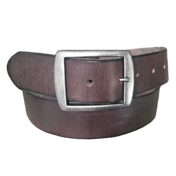 XL NEW L Italy Style Brand Men/'s Leather Black//Brown Belt Size S M