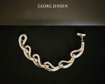 Vintage Sterling Silver Georg Jensen Infinity Bracelet