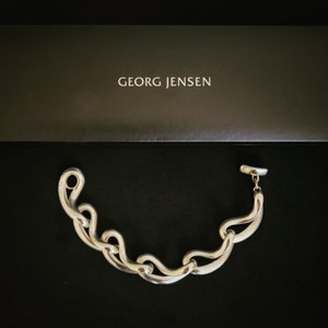 Vintage Sterling Silver Georg Jensen Infinity Bracelet