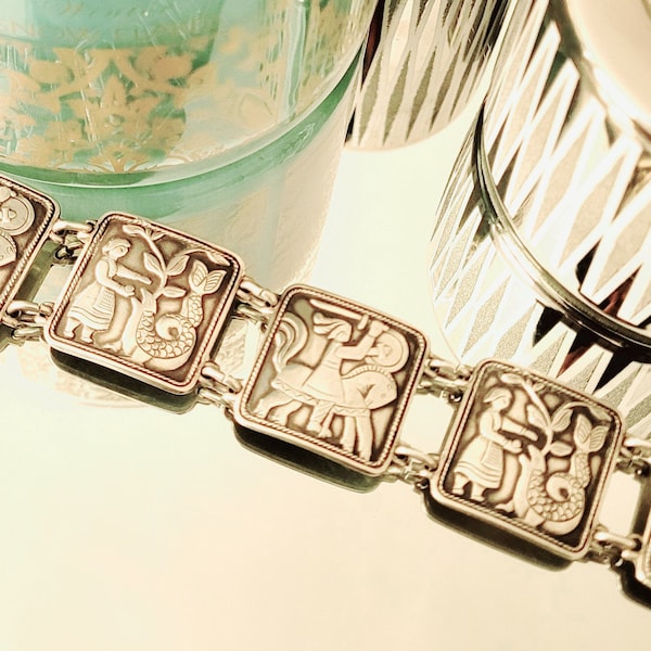 Vintage Sterling Silver David Andersen Fairytale Norway Bracelet