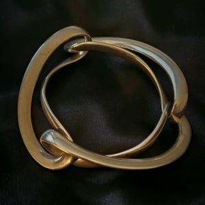 Vintage Georg Jensen Sterling Silver Infinity Bangle Size Medium Design 452
