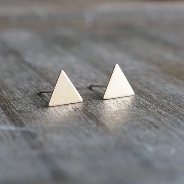 Triangle Earrings with Surgical Steel Post / Geometric Style