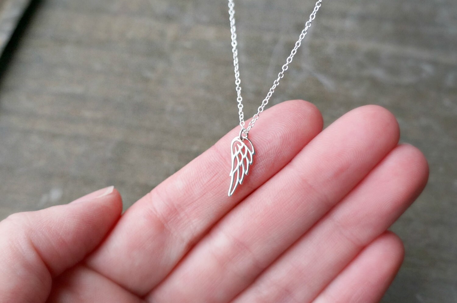 Angel Wings Necklace – Sterling Silver - leilani handmade
