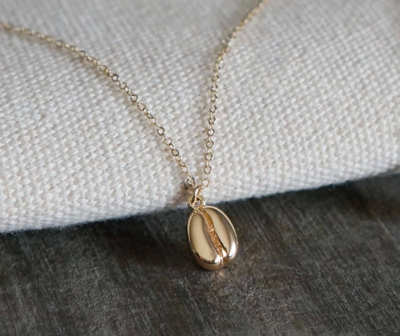 Coffee Bean Necklace - Etsy