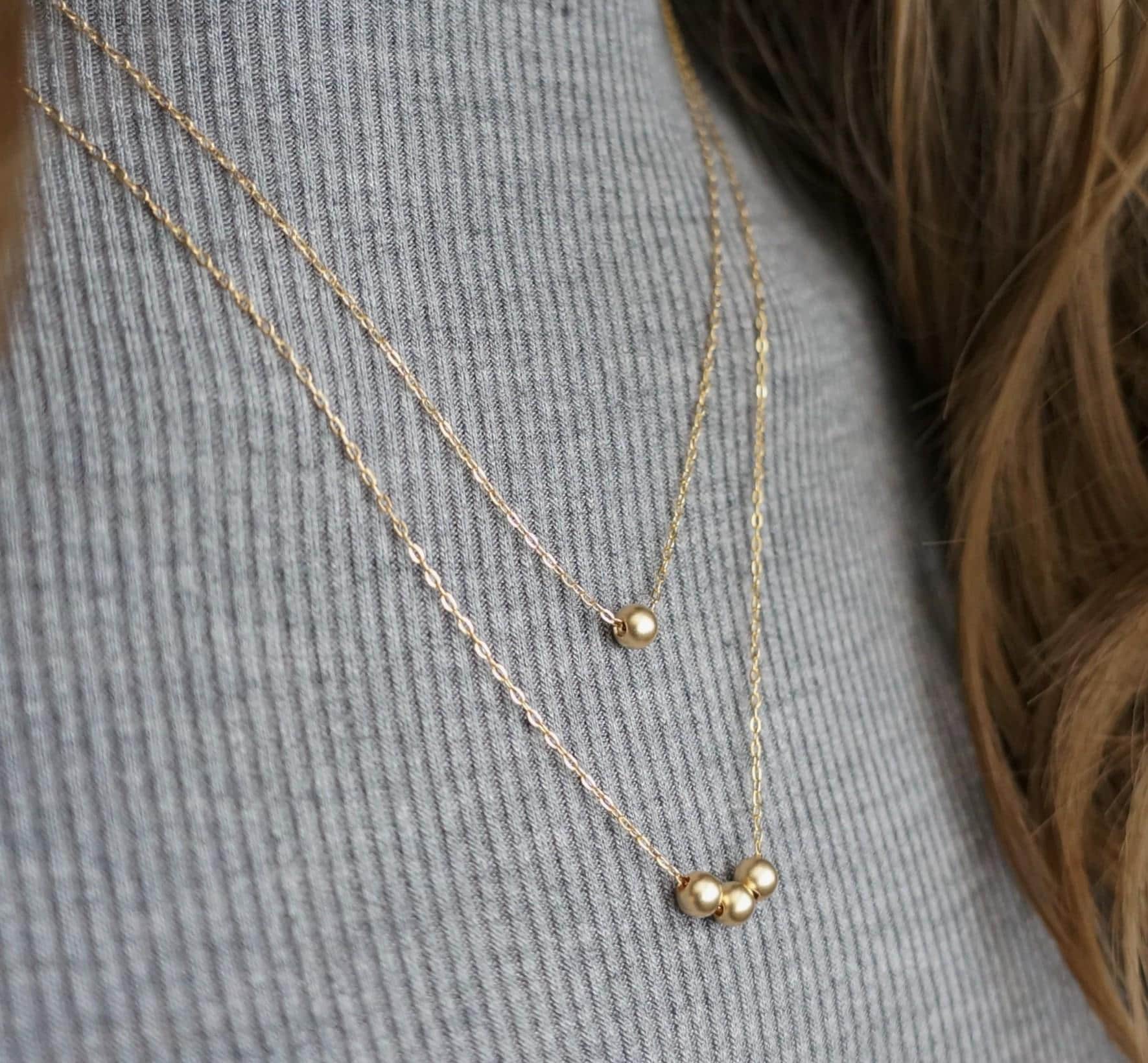 Tiny Ball Necklace - Etsy