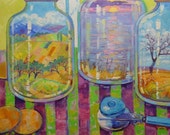 Original oil painting "Save for yourself" contemporary, wall decor, nature, landscapes, bright, fantasy, decorative