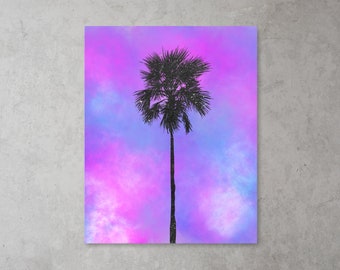 Palm Tree Painting, Palm Tree Art, Digital Art, Printable Art, Wall Art, Home Decor, Modern Art, Palm Tree Silhouette, Glitter, Palm Tree