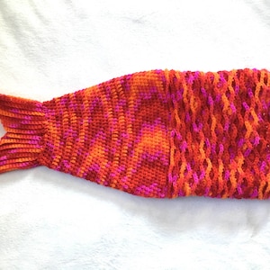 Crochet Mermaid Tail Bodysuit in Sunrise Color for Babies Size 12-18 Months, Crochet Mermaid Tail, Crochet Baby Mermaid Tail, Mermaid Tail
