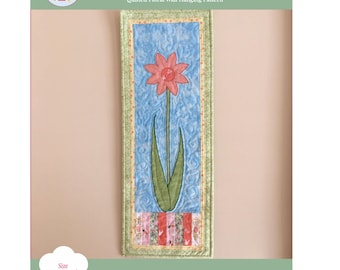 PDF Applique Quilt Pattern | Wall Quilt Pattern | Spring Floral wall Hanging PDF Pattern