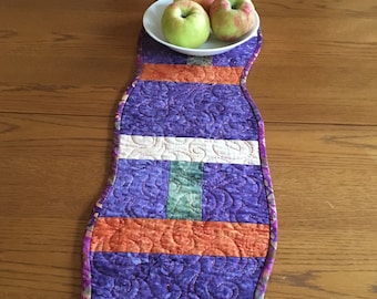 Handmade Contemporary Quilted Table Runner, Modern Table Decor
