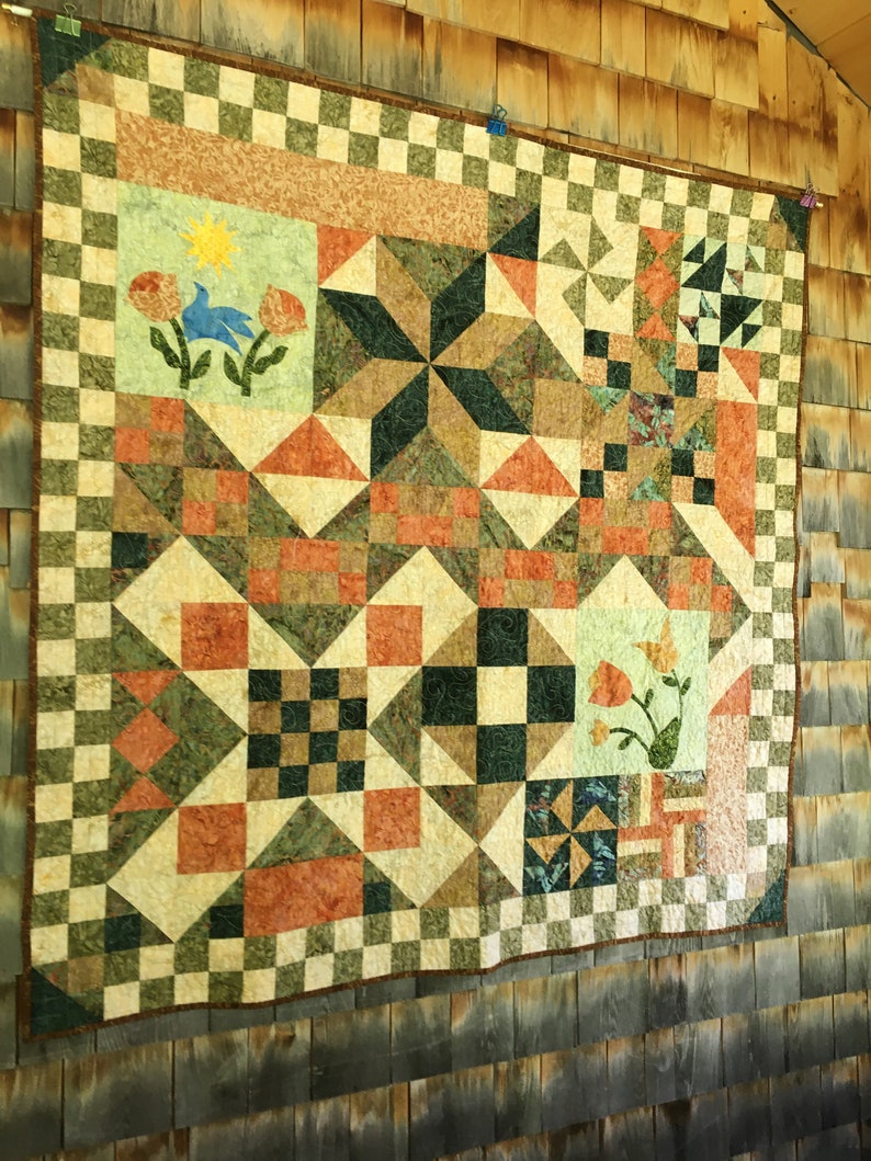 Handmade Quilt Quilted Wall Hanging Lap Quilt Etsy