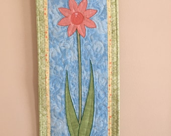 Spring Blossoms Wall Art | Floral Wall Quilt I Handmade Quilted Wall Hanging |