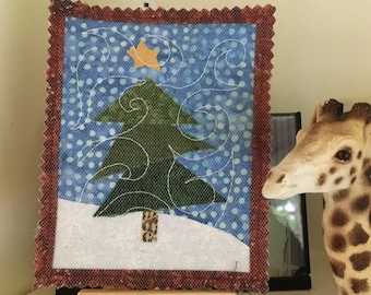 Mini Christmas Quilt | Christmas Table Top Quilt | Handmade Christmas Quilt