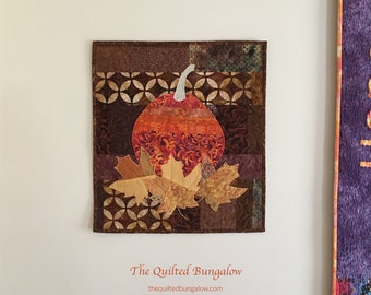 Modern Quilt Art, Fall Scene Wall Quilt, Quilted wall hanging