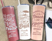 Personalized Vacation Tumbler, Girls Trip Vacation Tumbler,  Custom Travel Mug, Bachelorette Weekend Gift, Insulated Tumbler, Beach Tumbler