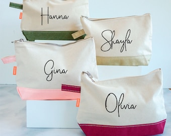 large canvas makeup bolsa