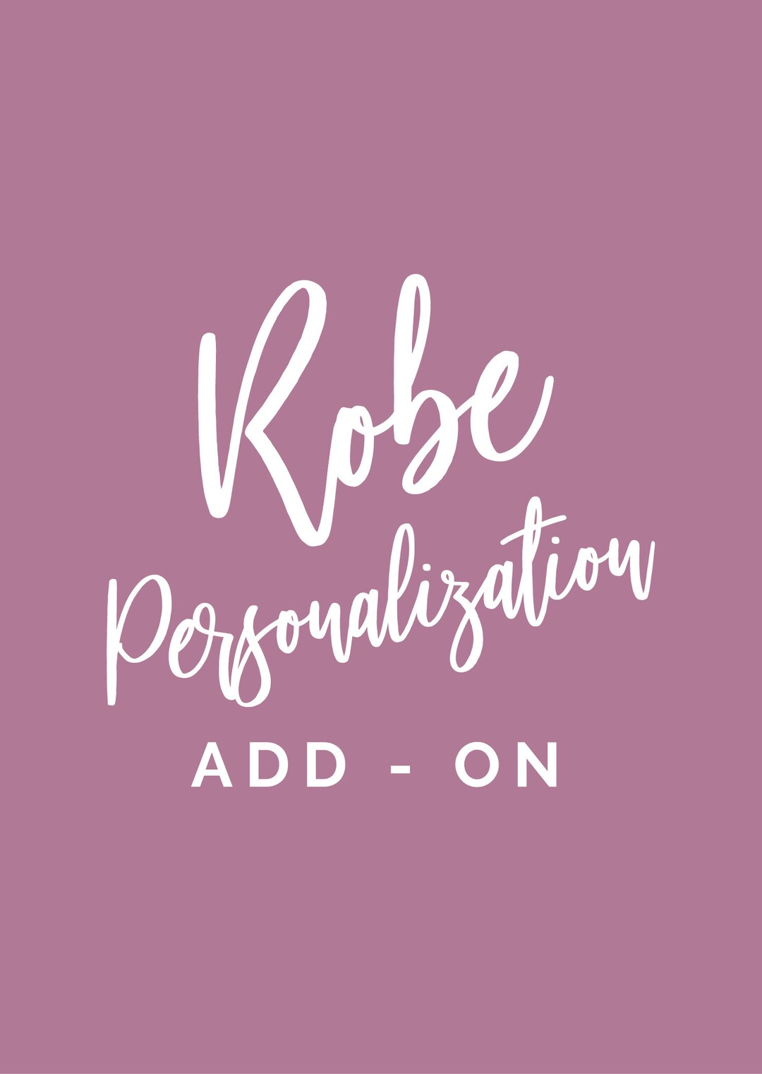 Add on for Personalized Robes Etsy