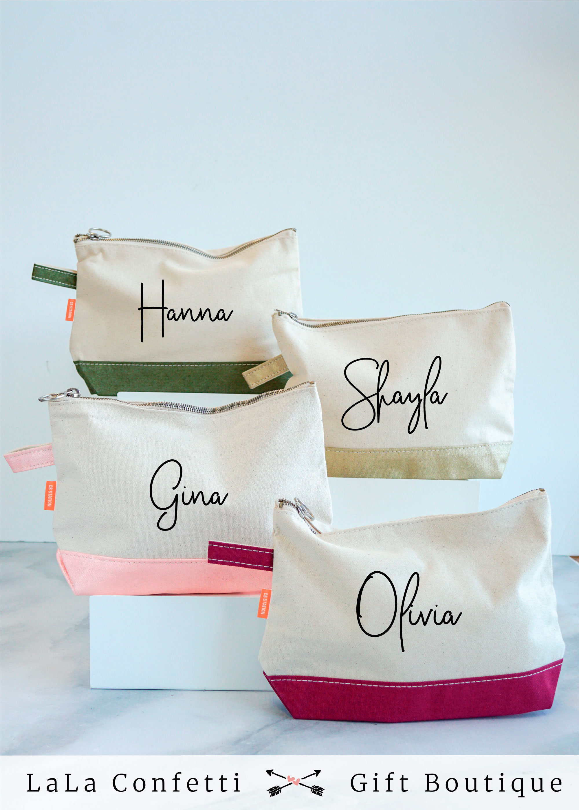 Bridesmaid Makeup Bags Personalized Cosmetic Bags for Bridal Etsy