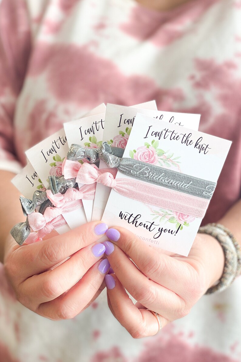 Bridesmaid Hair Ties Bridesmaid Gifts Under 10 I Can't Etsy