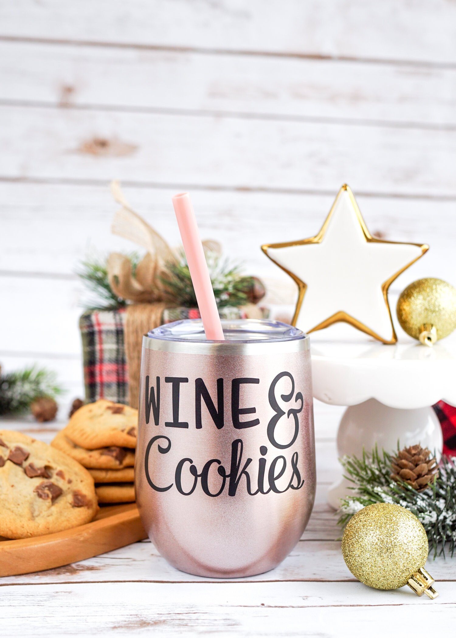 Wine Glasses Cookie Baking 50