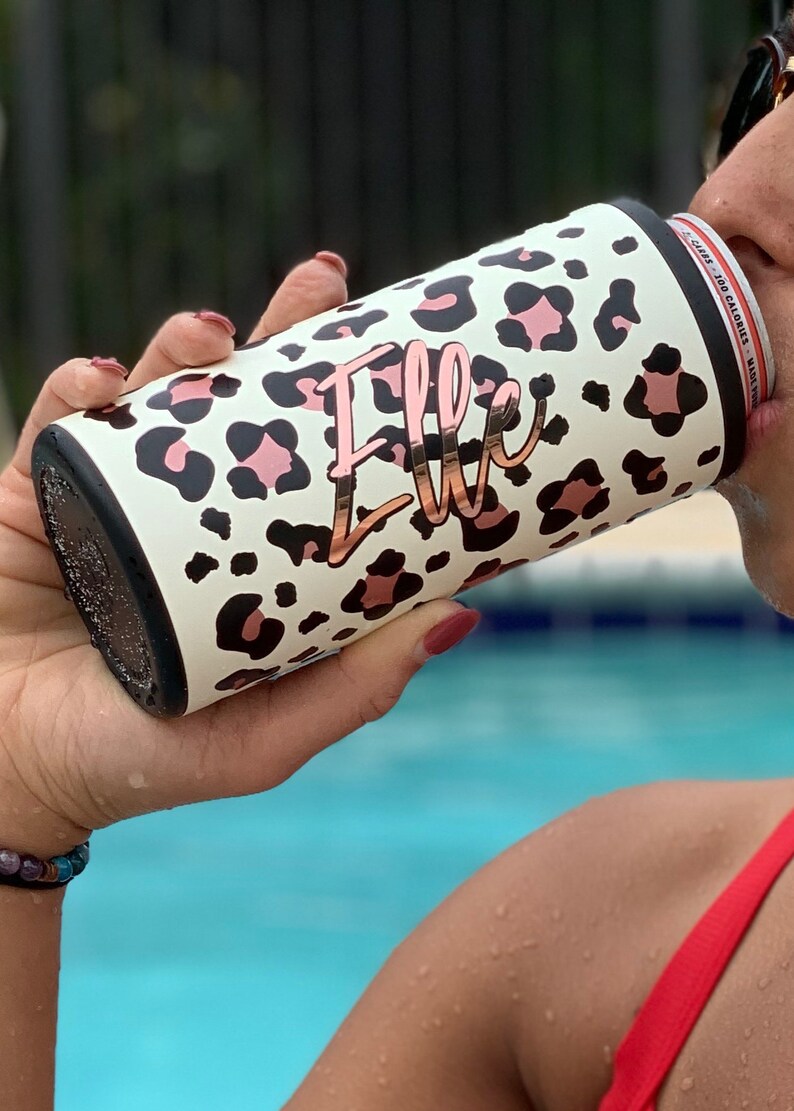 Tie Dye Mermaid Insulated Stainless Steel Beverage SWIG Slim Can Holder Beer Can Holder Sleeve Glitter Skinny Can Coolers