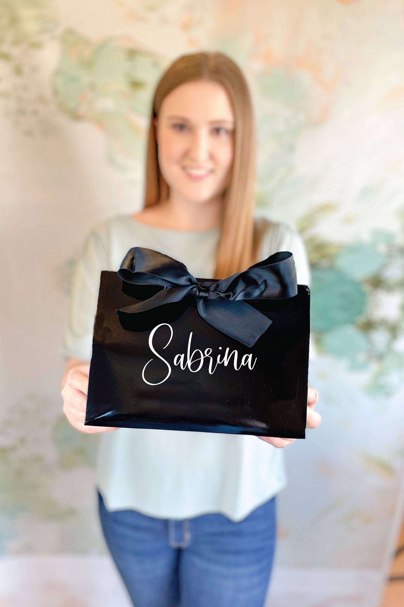 Personalized Gift Box With Bow Gift Box for Bridesmaid Etsy