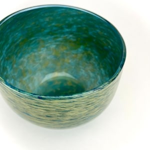 Blauwe Sandy Glazen Kom