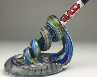 Rainbow Pen Holder Glass