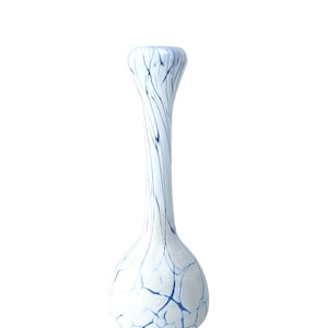 White Marbled Bud Vase