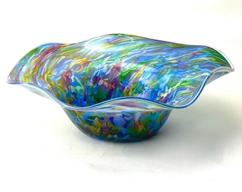 Transparent Rainbow Glass Bowl
