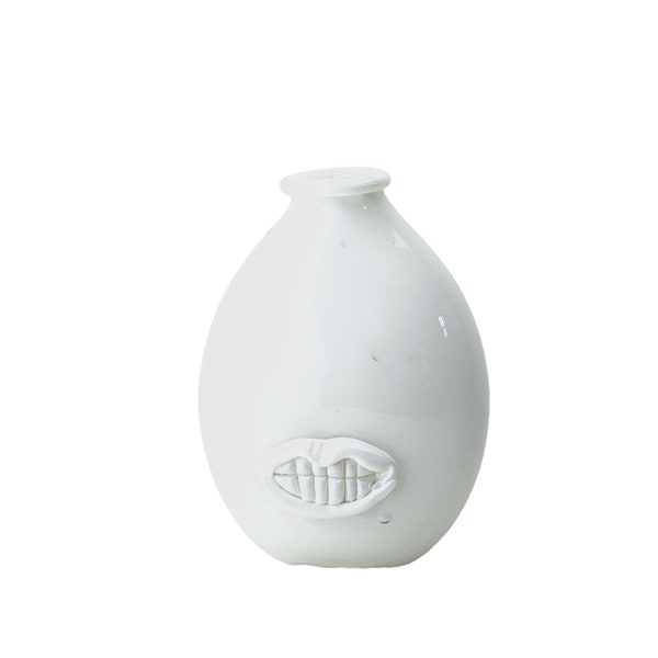 White Mouth Vase