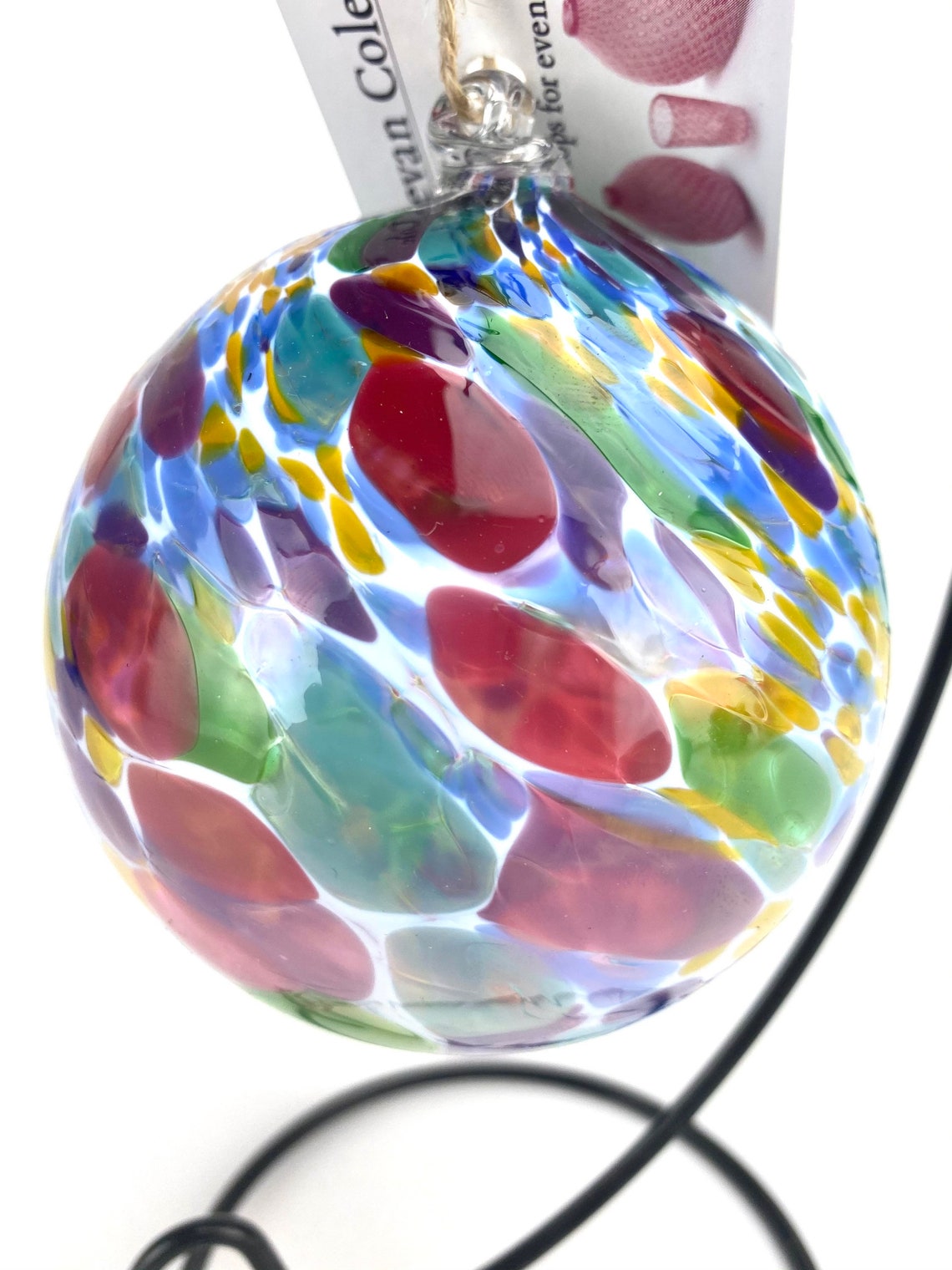 Handblown Glass Jewel Tone Ornament Etsy