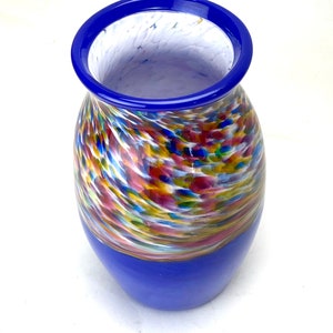 Rainbow and Blue Encalmo Vase