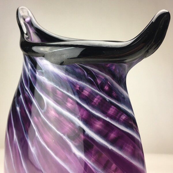 Purple Glass Vase Etsy