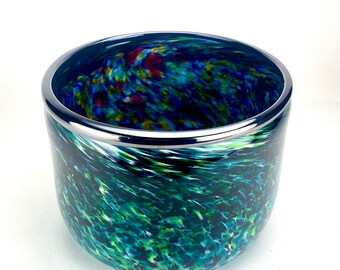 Ciotola Jade Ocean con vetro arcobaleno scintillante