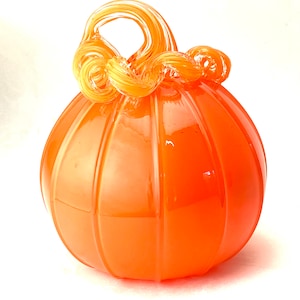 Seconds Solid Orange Glass Pumpkin