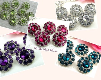 Add some Sparkle 4 Matched Rhinestone BUTTONS Glamour /& Glitz