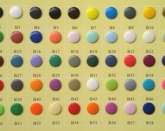 KAM Snaps, 100 Sets, Size 20 T5, Plastic Fastener, Choose from 60 colors